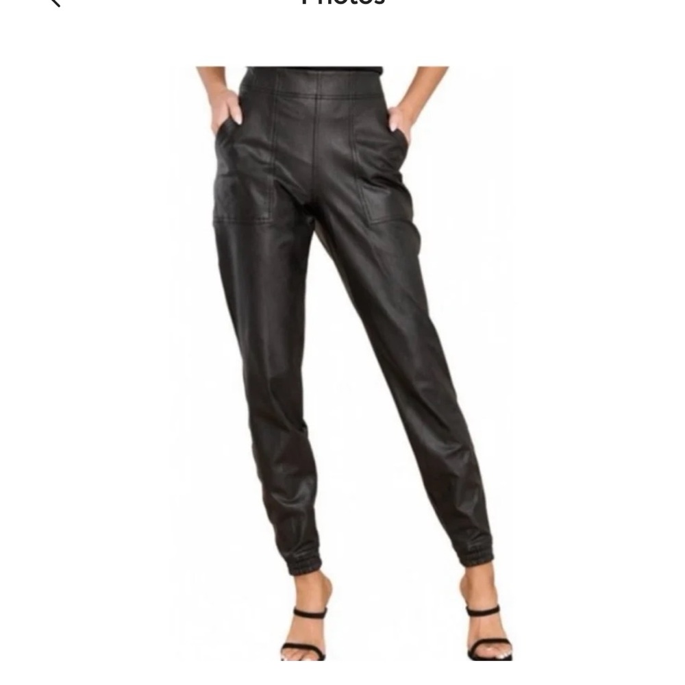 Spanx faux leather joggers - size L